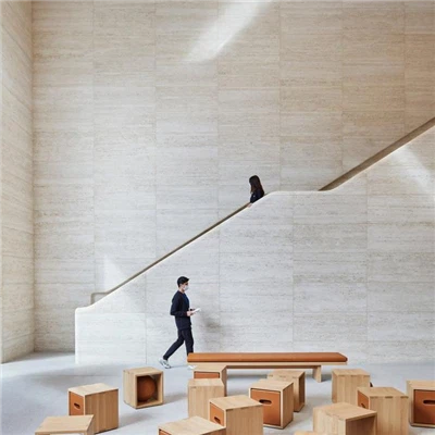 Kết cấu tấm ốp tường nội ngoại thất travertine